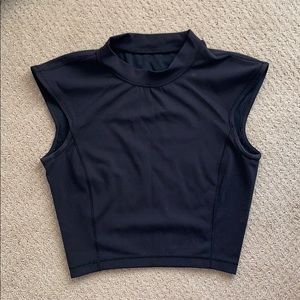 Lululemon mock neck with cap sleeve